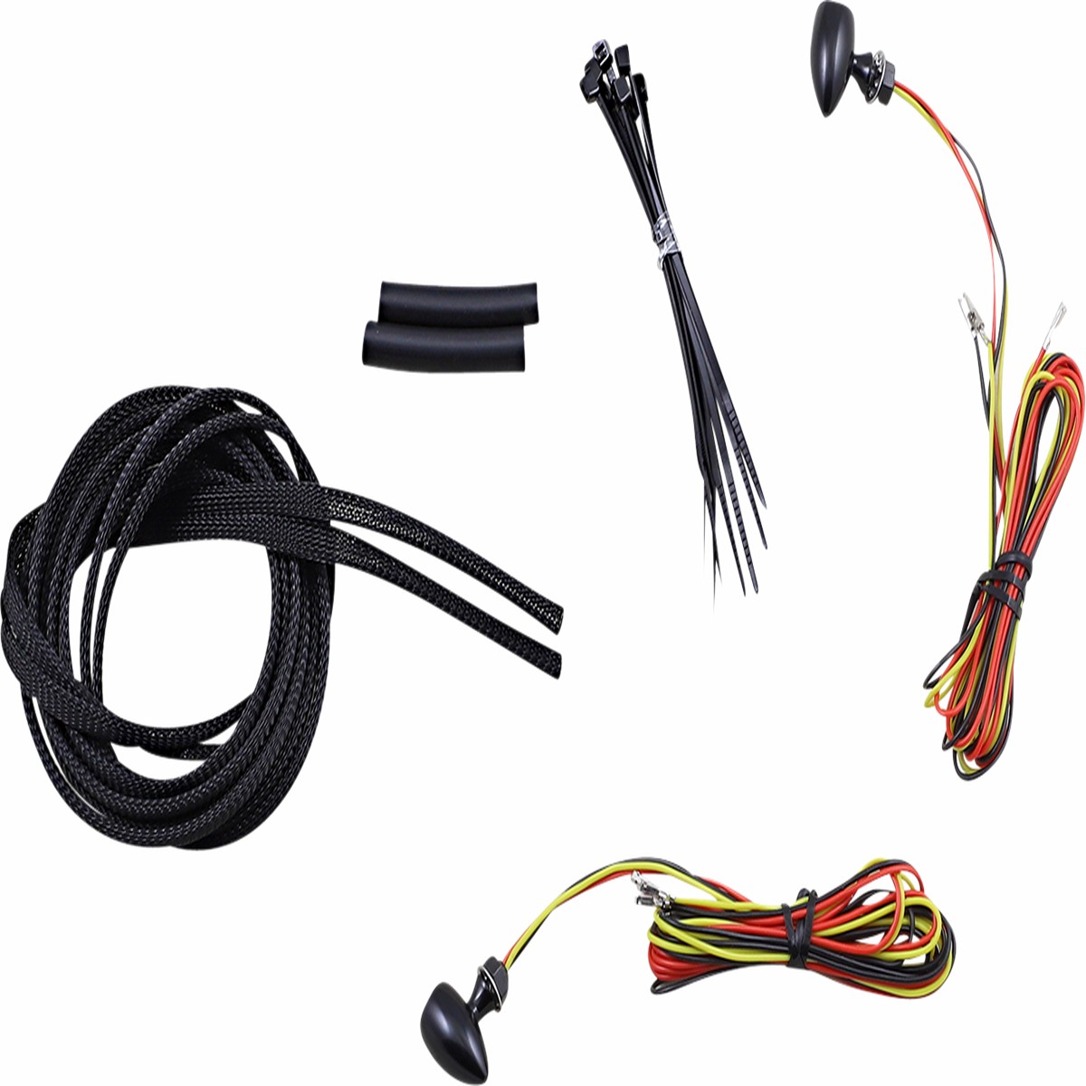 CUSTOM DYNAMICS Micro Bullet Turn Signals - LED - Amber/Red- Black - CD-MICRO-AR2-B