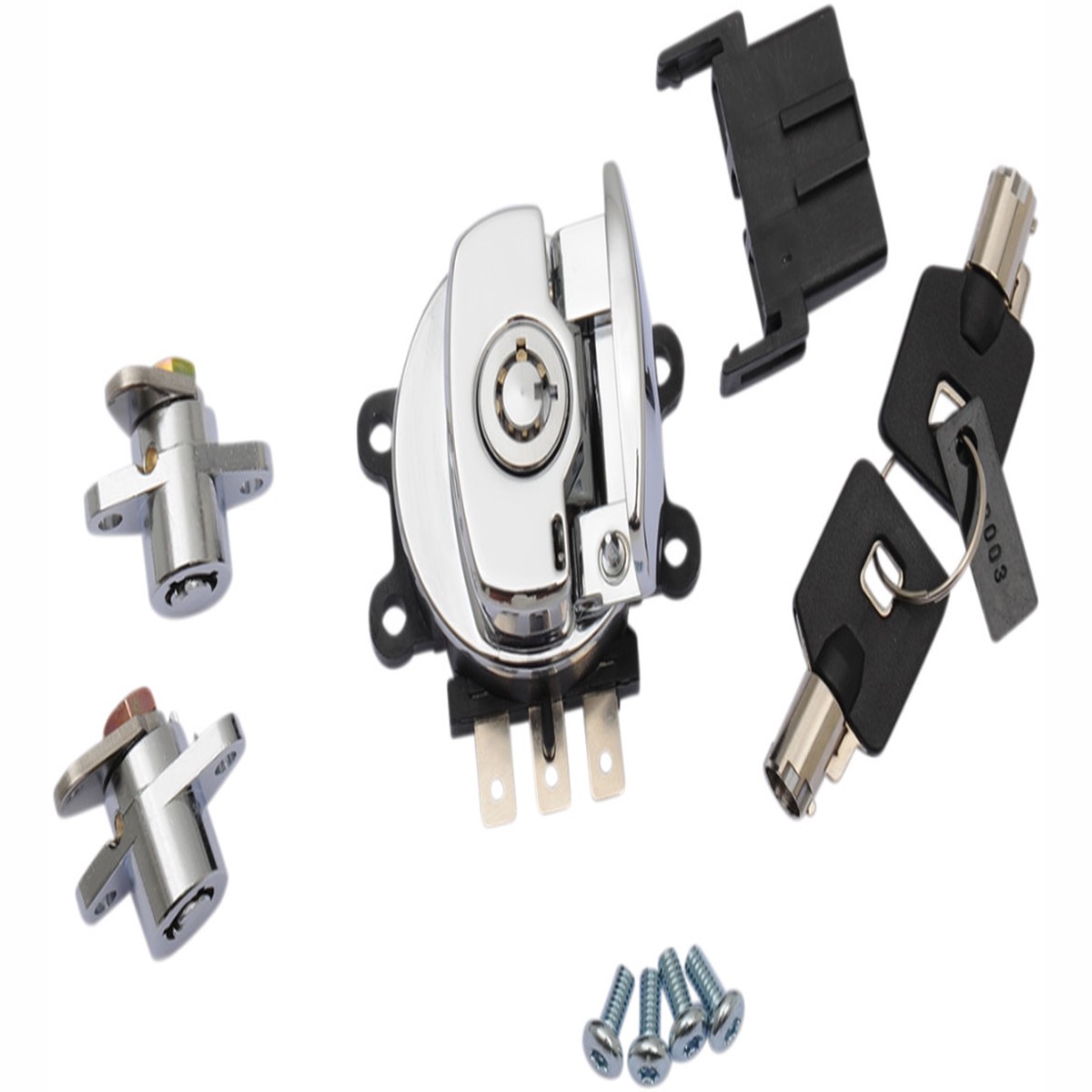 DRAG SPECIALTIES Side Hinge Ignition Switch with Saddlebag Lock - Chrome - FL '99-'13 - E21-0209/45