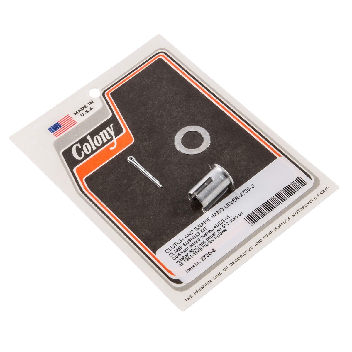#2730-3 Clutch and Brake Hand Lever Clamp Bushing Kit 1941-1948 Harley-Davidson - CAD Plated