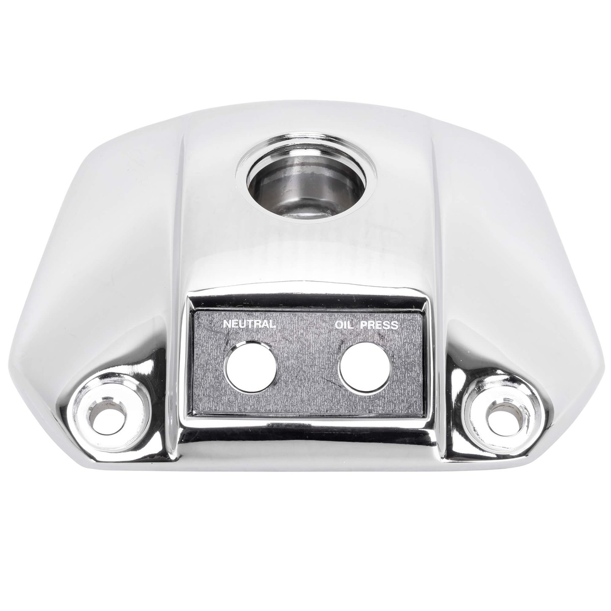 Chrome Headlight Eyebrow Visor for Harley Sportster FX FX FXR - with Indicator Light Holes