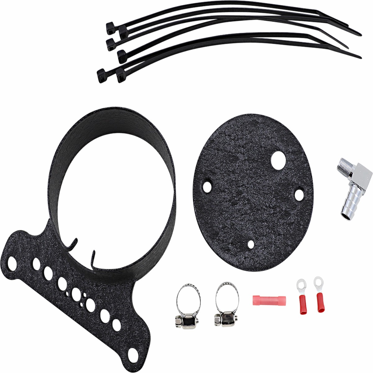 DRAG SPECIALTIES Single Gauge Bracket - Wrinkle Black - XL '95-'11 - T21-6927WB