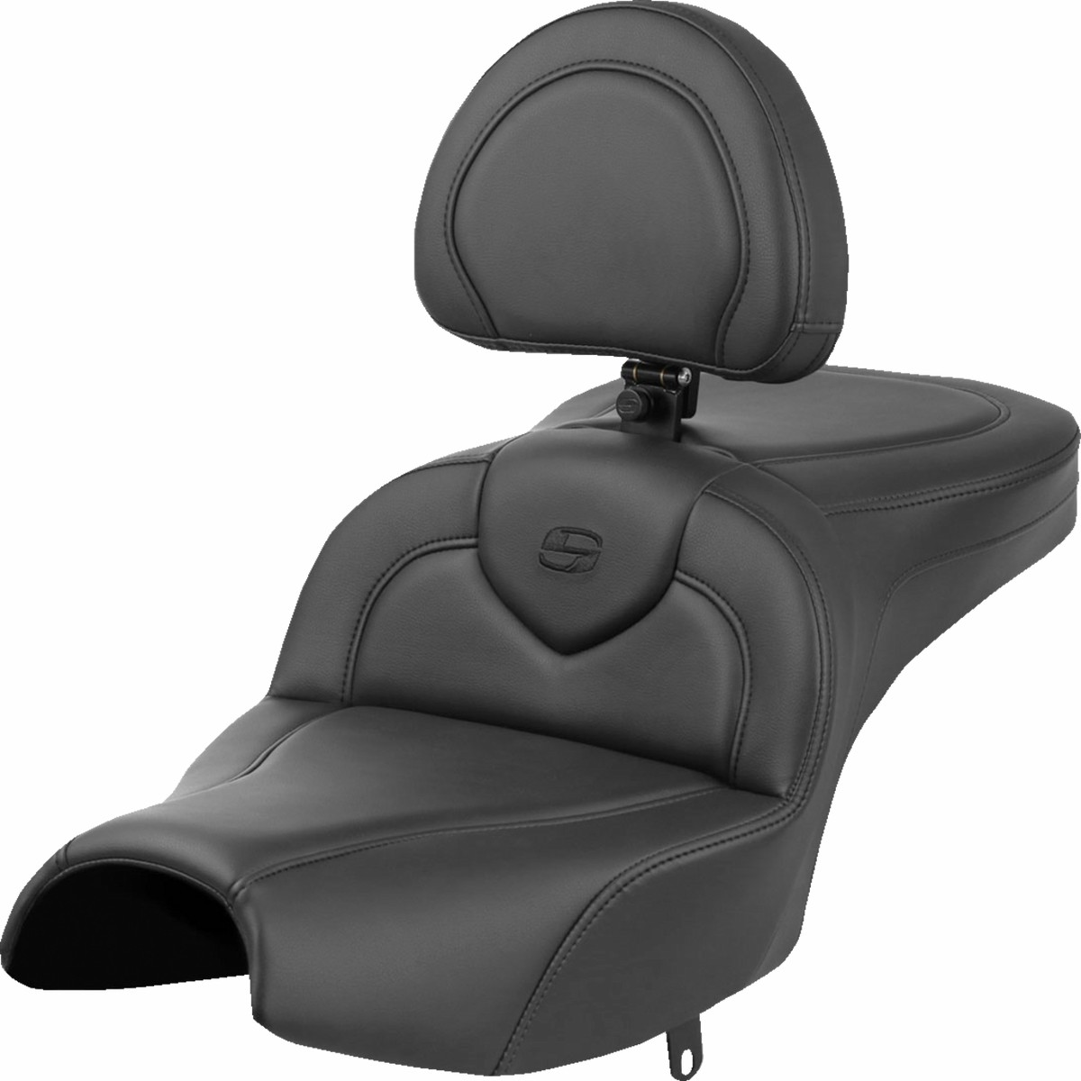 SADDLEMEN Roadsofa Seat - With Backrest - Black - Indian Pursuit '22-'25 - I22-02-187BR