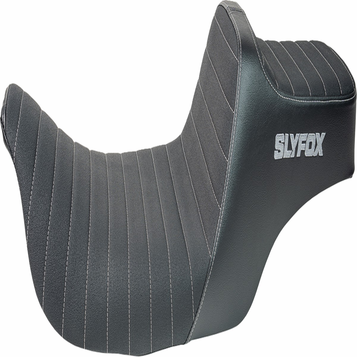SLYFOX Highnoon Seat - Vinyl - Classic Stitch - Gray Logo - FL '97-'07 - 4702B-SlyFox