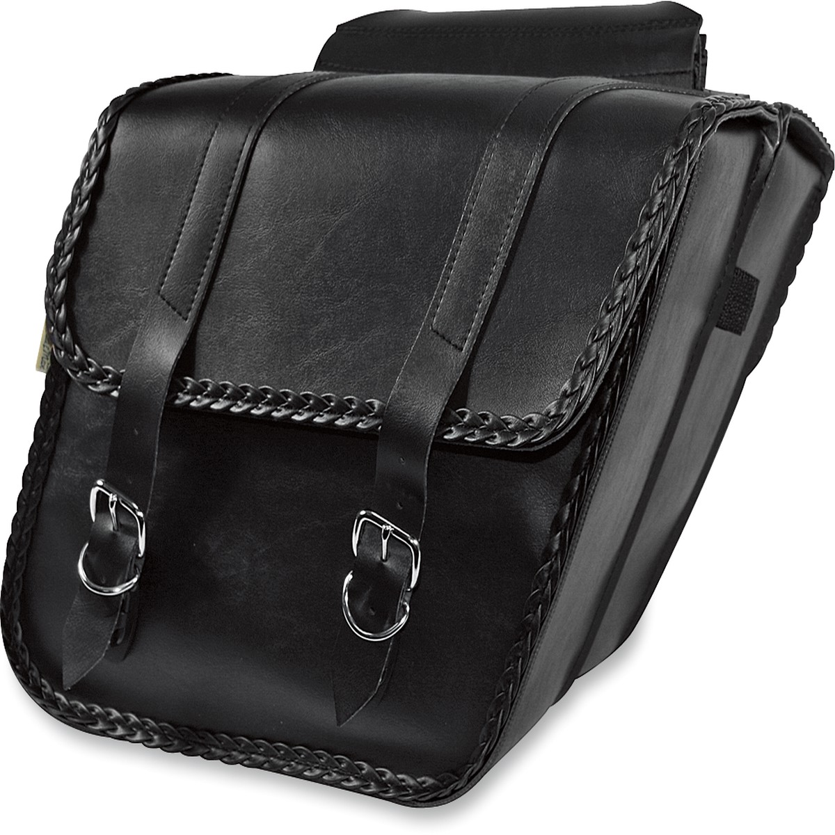 WILLIE & MAX LUGGAGE Braided Slant Saddlebag - Black - Standard - 58701-20