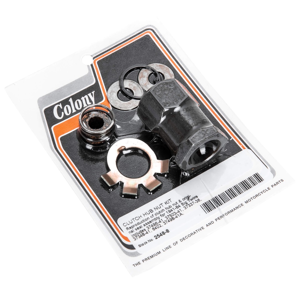 #2548-8 Clutch Hub Nut Kit 1941-1984 Harley-Davidson Big Twin - Parkerized
