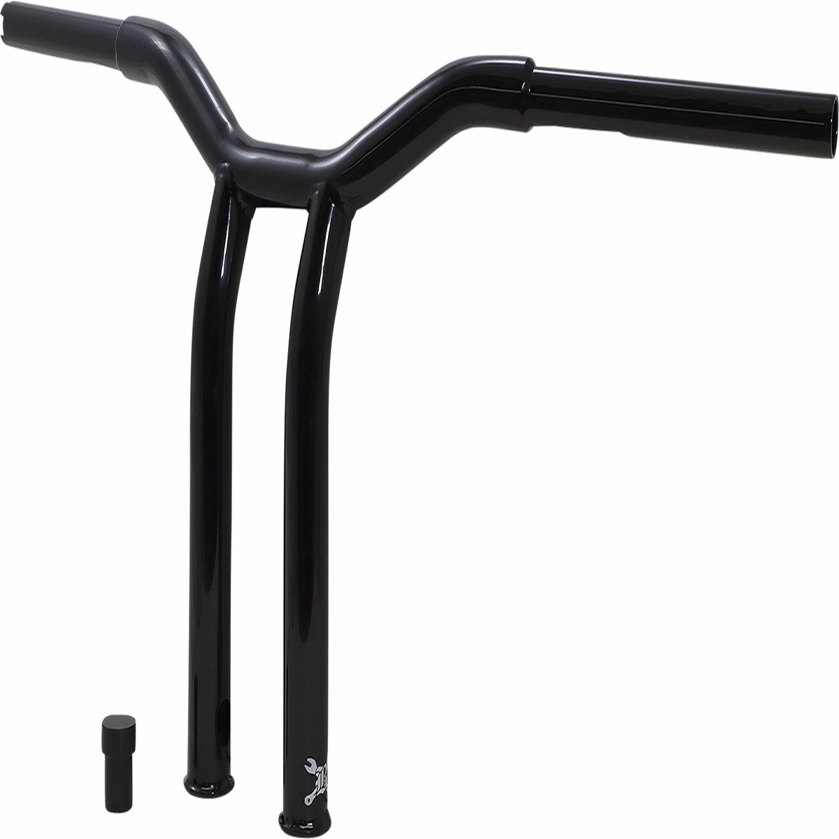 BURLY BRAND Handlebar - Dominator - Raked - 12" - Black - Harley-Davidson '49-'24 - B12-6052B