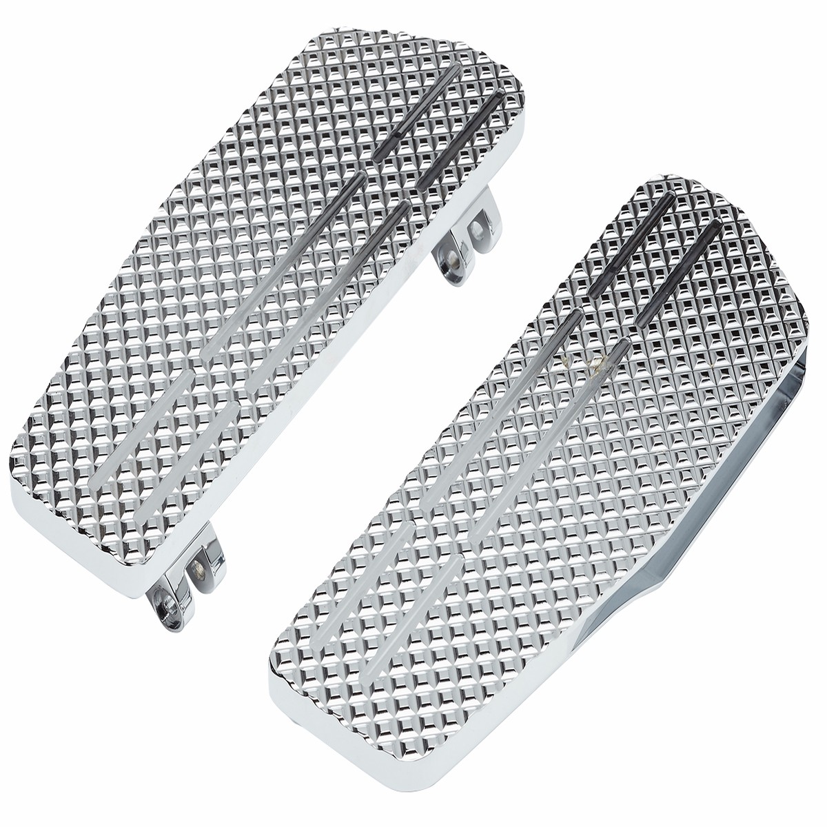 LA CHOPPERS County Line Billet Floorboards - Chrome - FL '65-'22 - LA-P101-00C