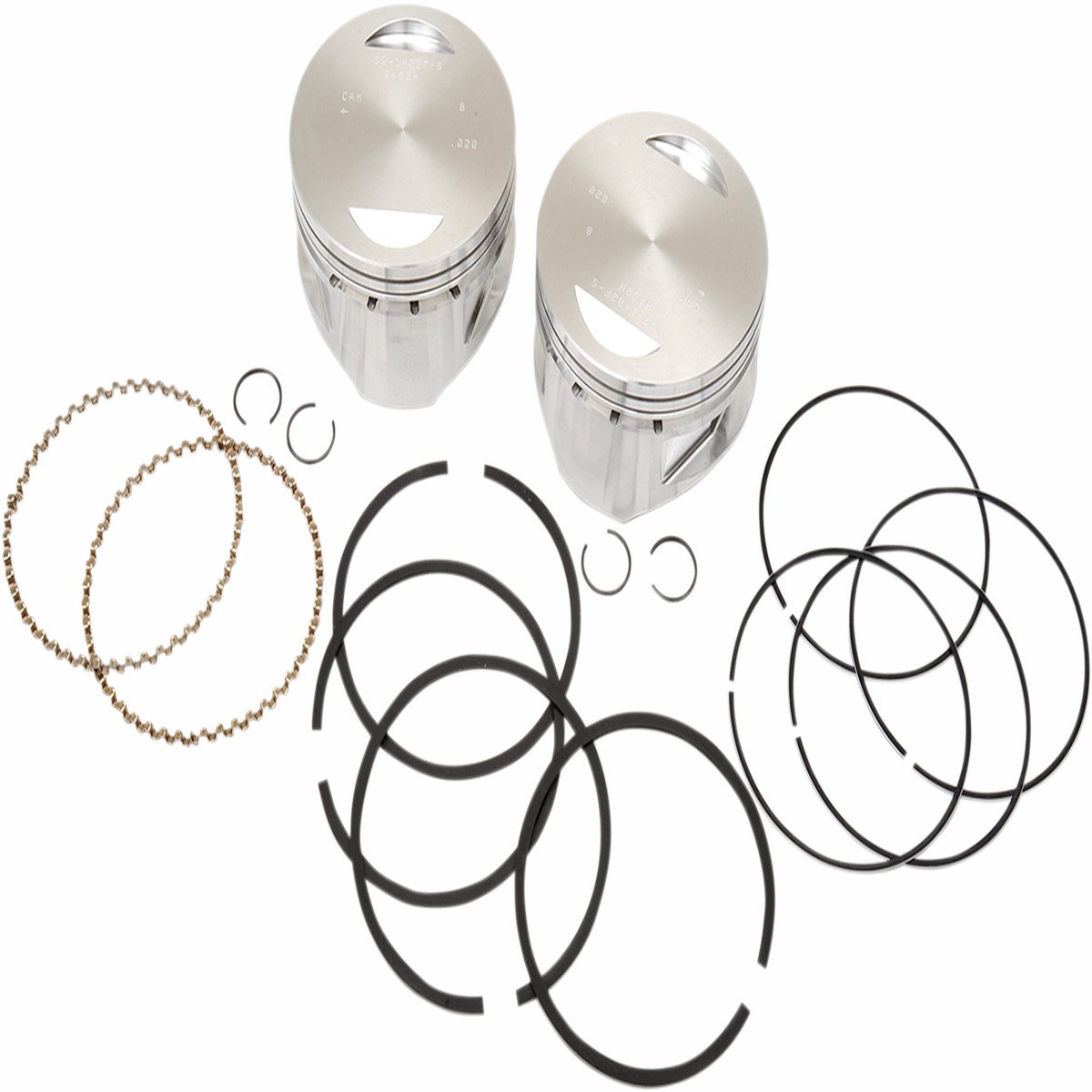 S&S CYCLE 4" Bore Forged Pistons for V100" and V107" - 4.0" - +.020 - Harley-Davidson '84-'99 - 92-1402