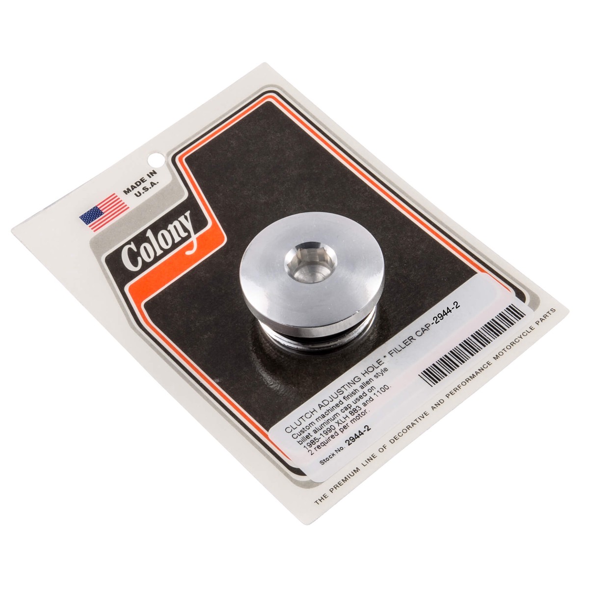 #2944-2 Clutch Adjusting Hole Filler Cap Allen Style 1985-1990 Harley-Davidson XLH