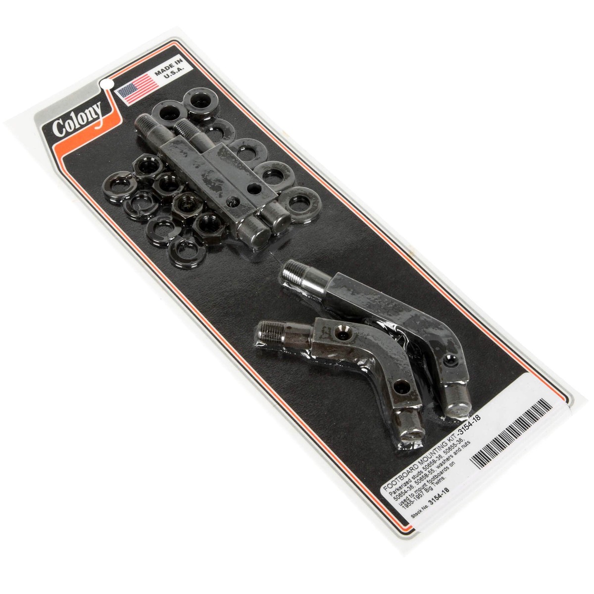 #3154-18 Footboard Mounting Kit 1955-1957 Harley-Davidson Big Twins - Parkerized