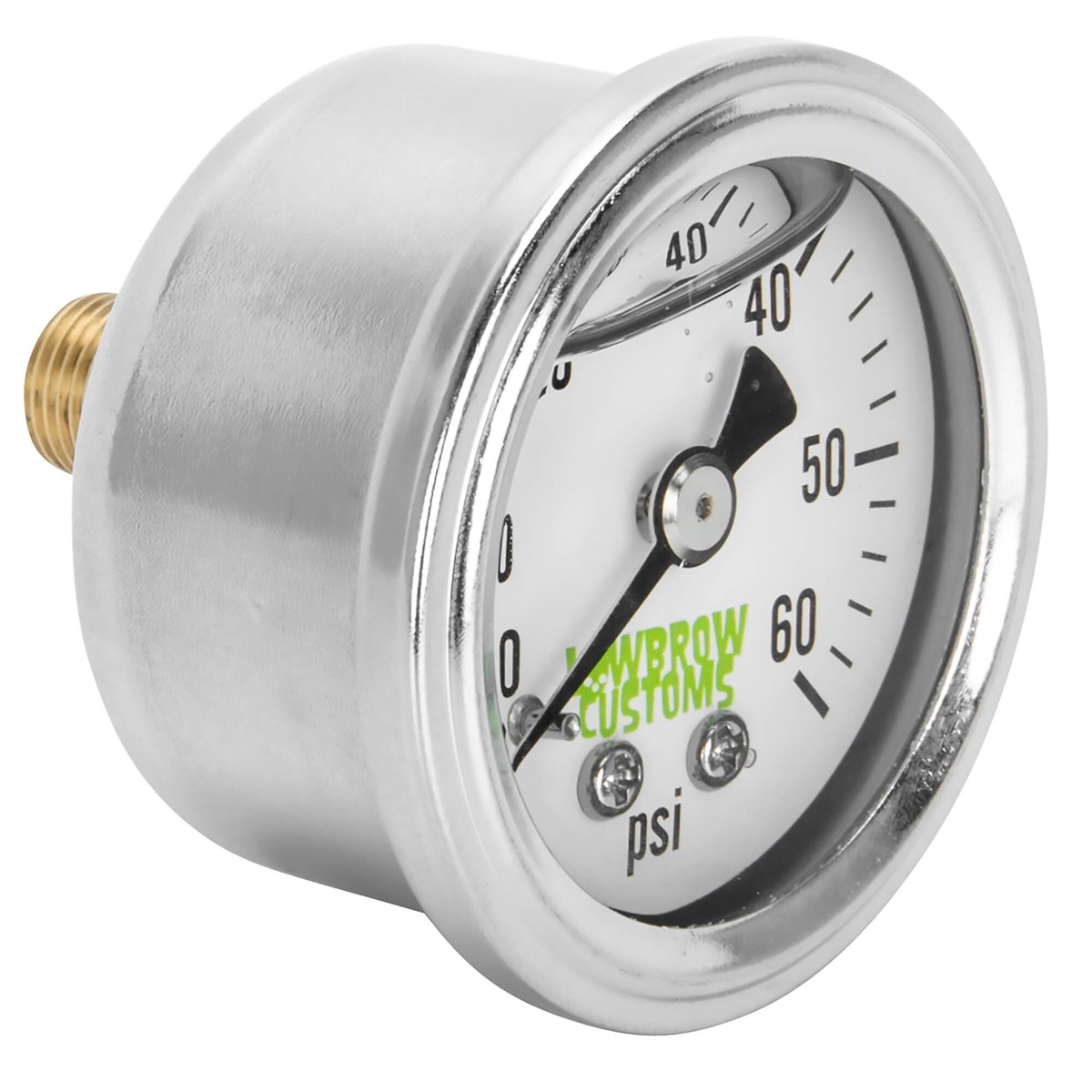 60 psi Oil Pressure Gauge - White Face