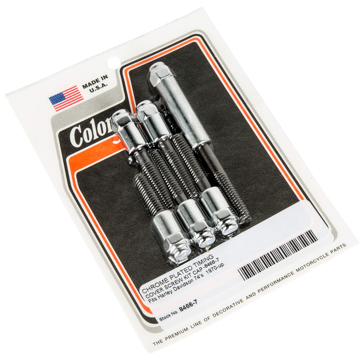 #8466-7 Timing Cover Cap Screw Kit Harley-Davidson 74s - Chrome Plated