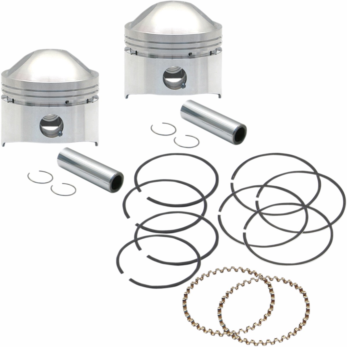 S&S CYCLE 3-1/2" +.010", 80" LC Forged Pistons for '78-'84 HD OHV Engines - 106-5512