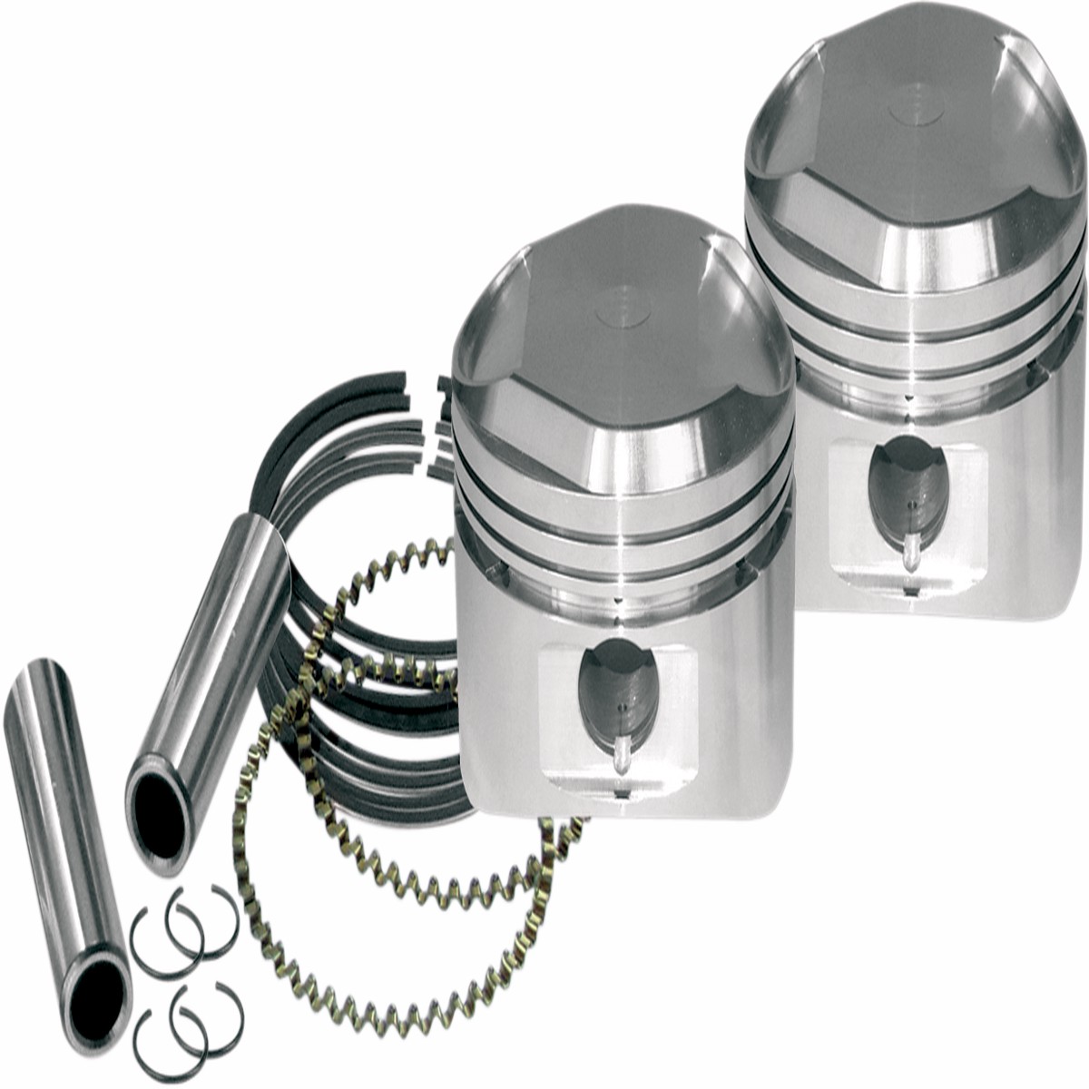 S&S CYCLE 89" High Compression Stroker Pistons For '84-'99 HD Big Twins And '86-'03 HD Sportster Models W/ Super Stock Heads - +.010" - 92-2017