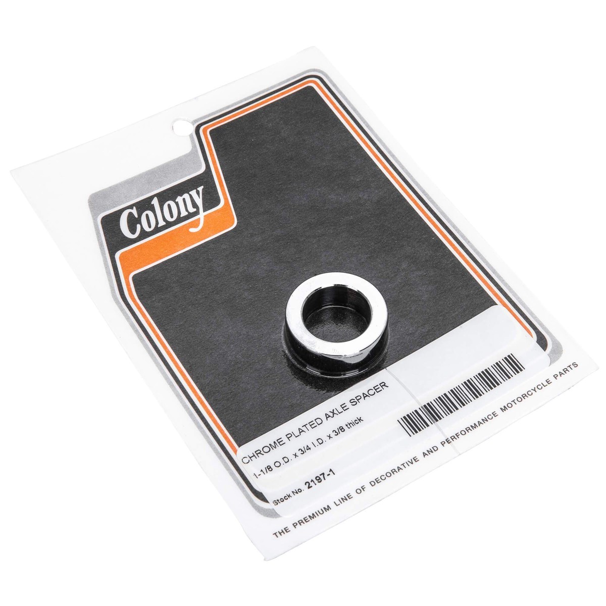#2197-1 3/4 inch ID Axle Spacer 3/8 inch Thick - Chrome Plated