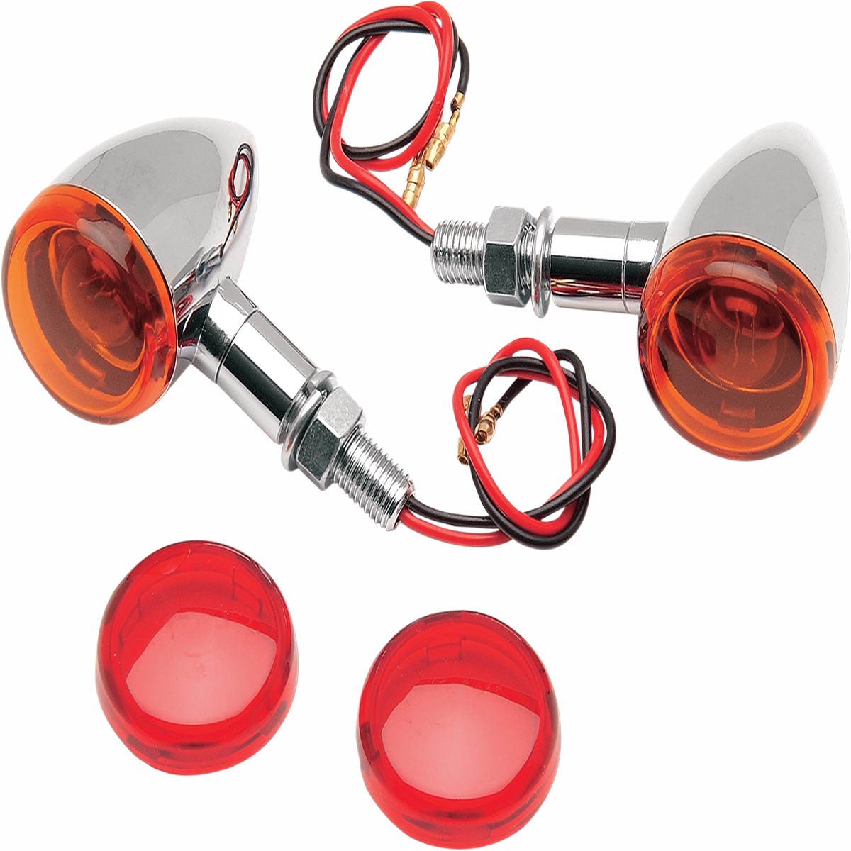 DRAG SPECIALTIES Mini-Deuce Marker Light Kit - 2-3/8" Amber/Red - 20-6390A/R1