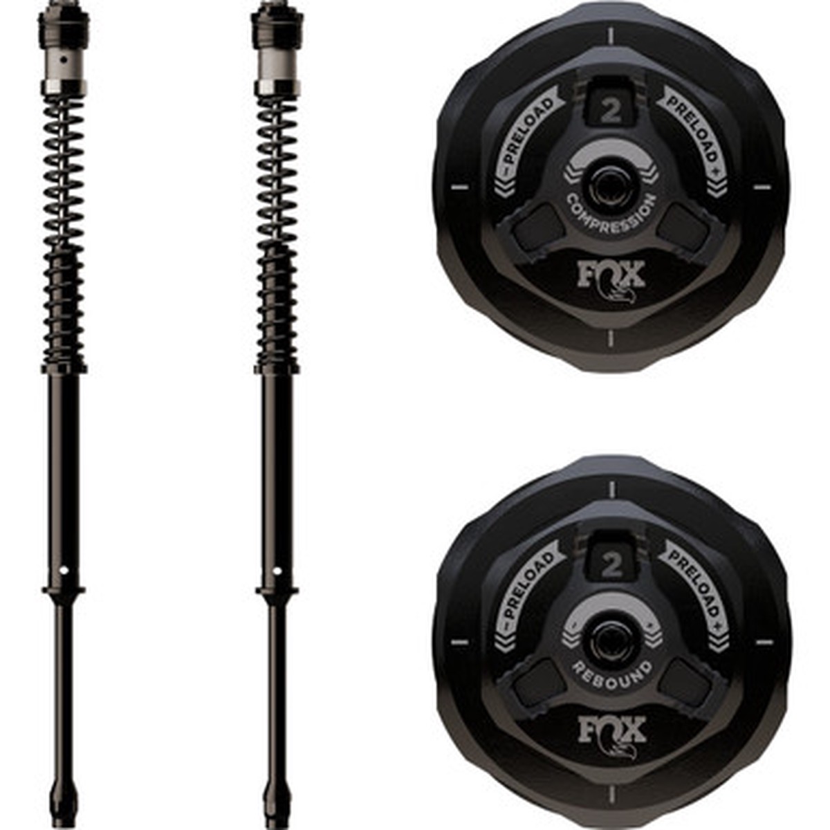 FOX DUAL ADJ 49MM CARTRIDGE KIT `14-25 FLH NON INVERTED 890-27-010