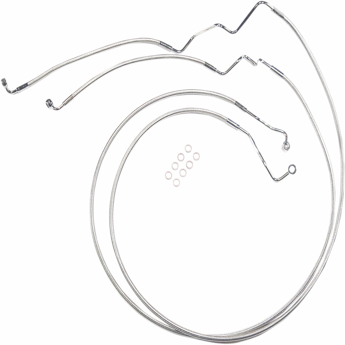 MAGNUM SHIELDING Brake Line - Sterling Chromite II - Stock Length w/ABS - Touring '14-'23 - AS37016