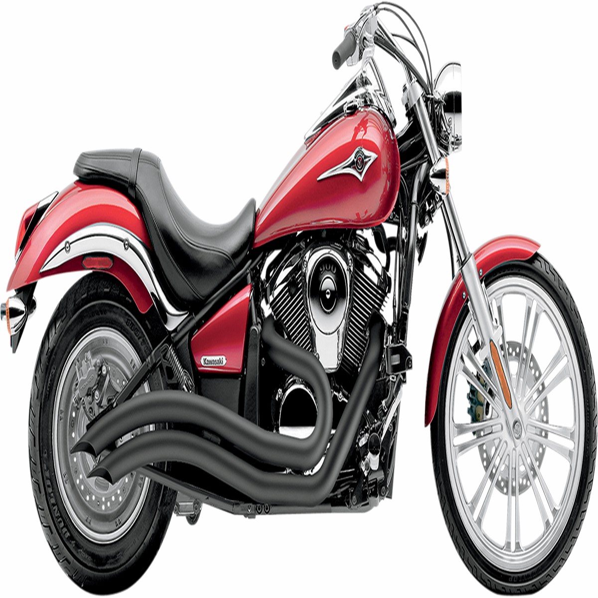 COBRA Speedster Swept Exhaust - Black - Kawasaki Vulcan 900 - '06-'16 - 4218B