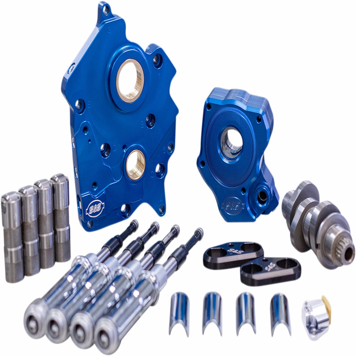 S&S CYCLE Chain Drive 475C Cam Chest Kit with Chrome Pushrod Tubes for Oil Cooled 2017-up M8 Models - 310-1004B