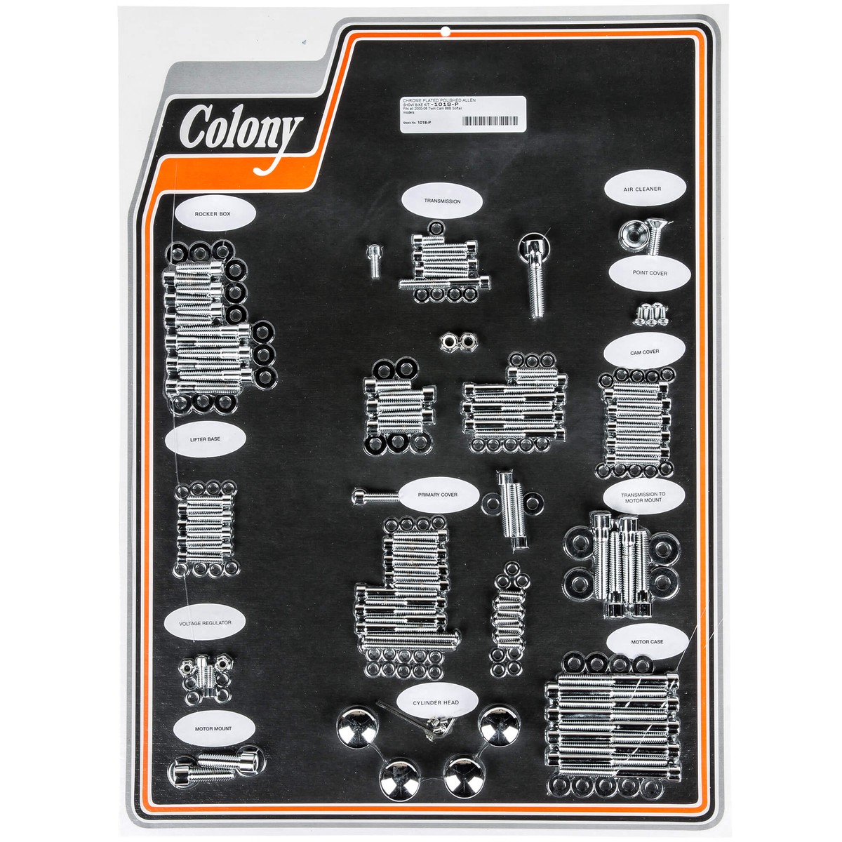 #1018 Complete Show Bike Kit Allen Hardware Harley-Davidson 2000-2006 Twin Cam Softail - Chrome Plated