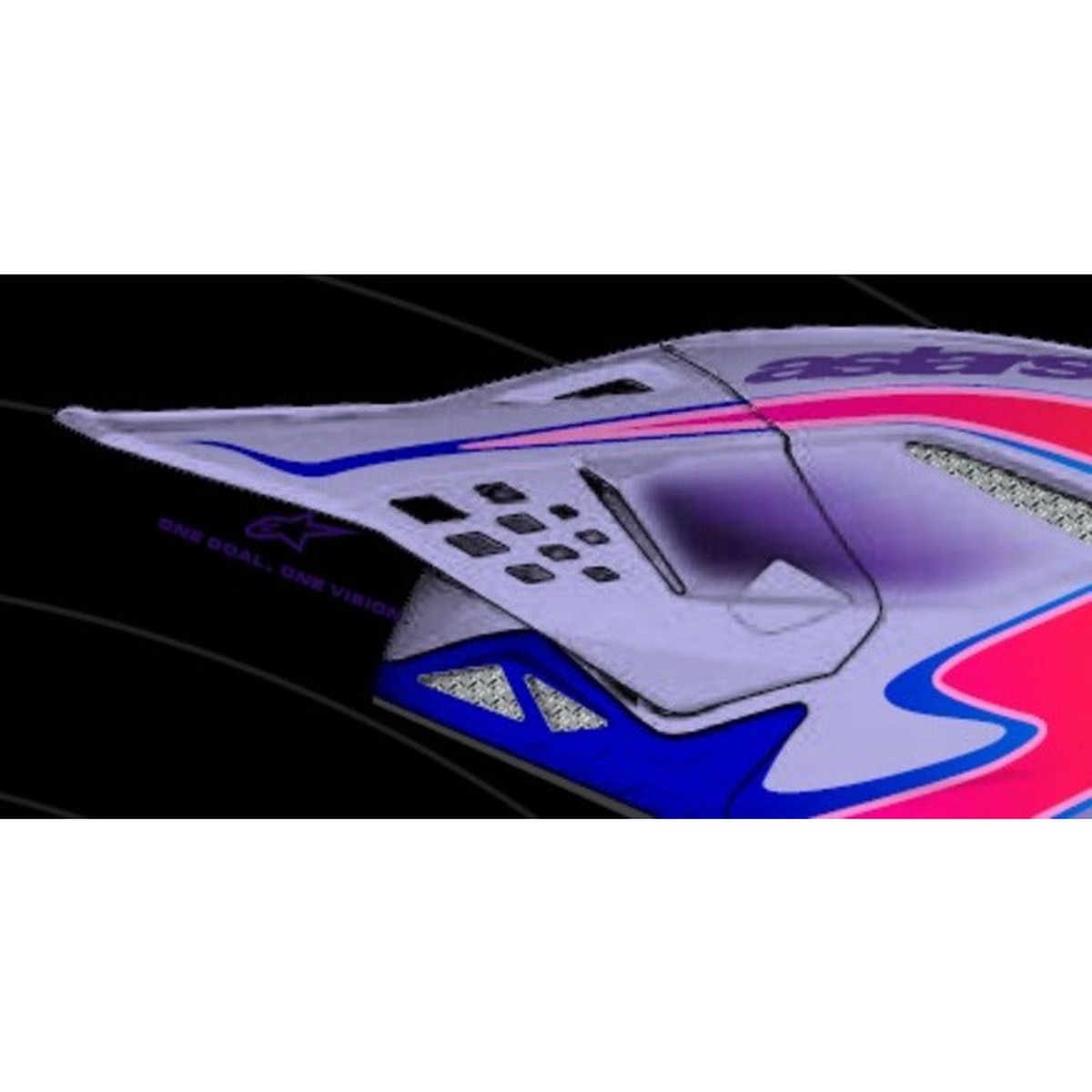 (MX26) SM10 JL VISOR ECE 22.06 | PURPLE FLURO-PINK FLURO-YELLOW GLOSSY (3144)