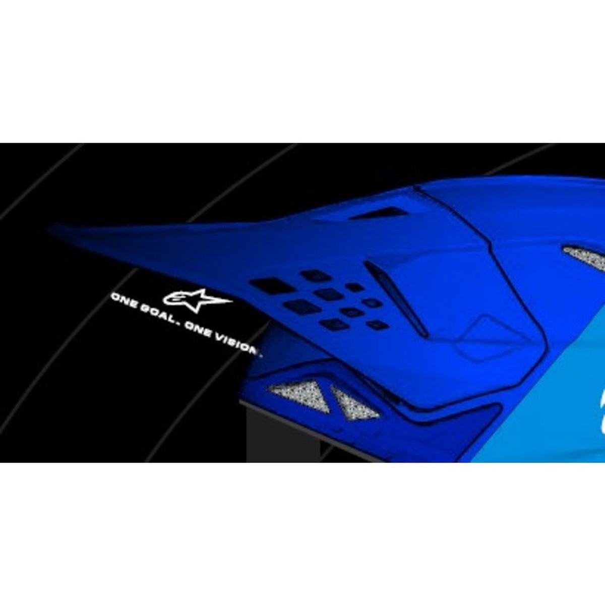 (MX26) VISOR SM10 22.06 - FLOOD | METAL-BLUE MED-BLUE BLACK CARBON M&G (7282)