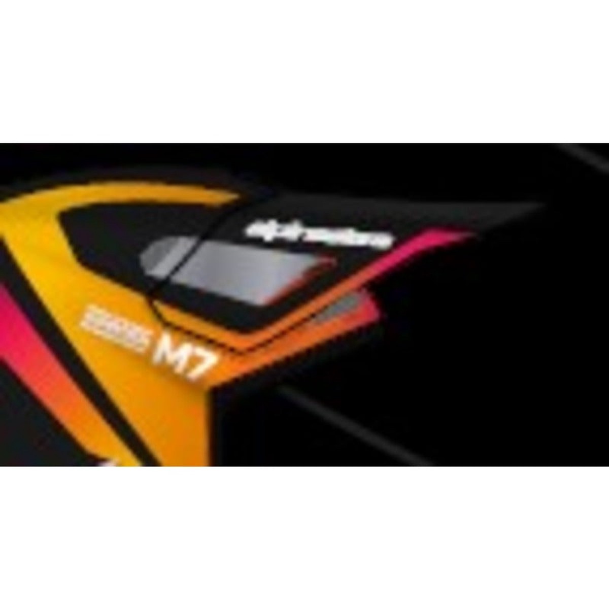 (MX26) SM7 RISE VISOR ECE06 | BLACK YELLOW PINK GLOSSY (1564)