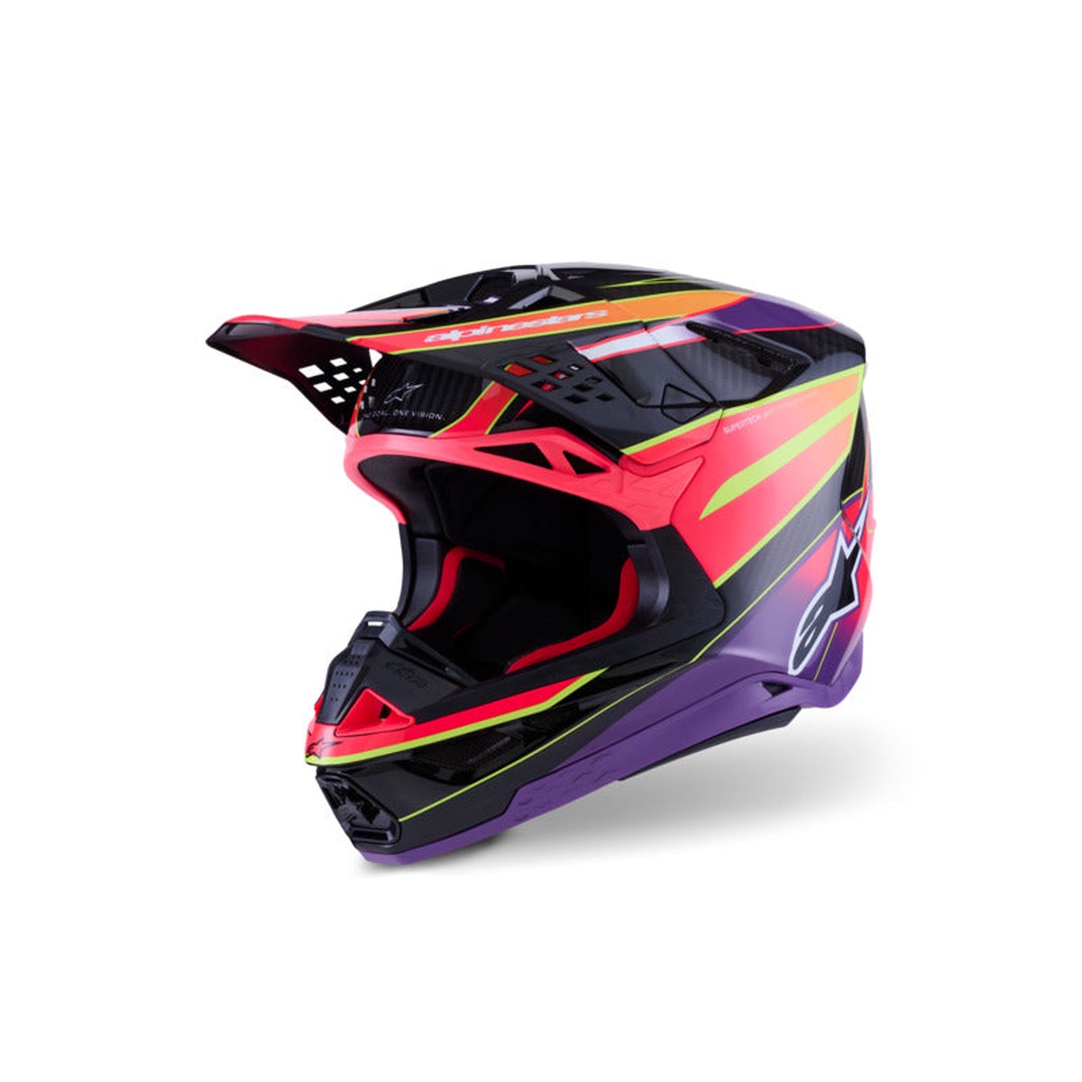 (MX26) SUPERTECH SM10 ERA HELMET ECE 22.06 | PINK VIOLET FLURO-YELLOW GLOSSY (3145)