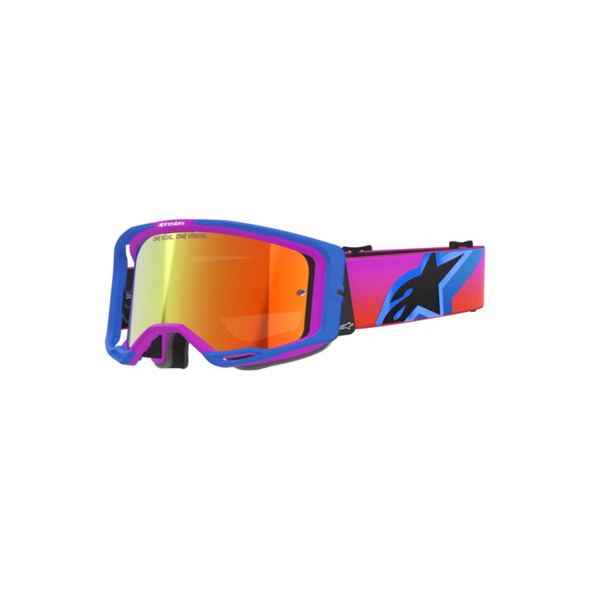 (MX26) VISION 8 CORP GOGGLE | UCLA BLACK PURPLE ORANGE (7286) | MIRROR RED LENS