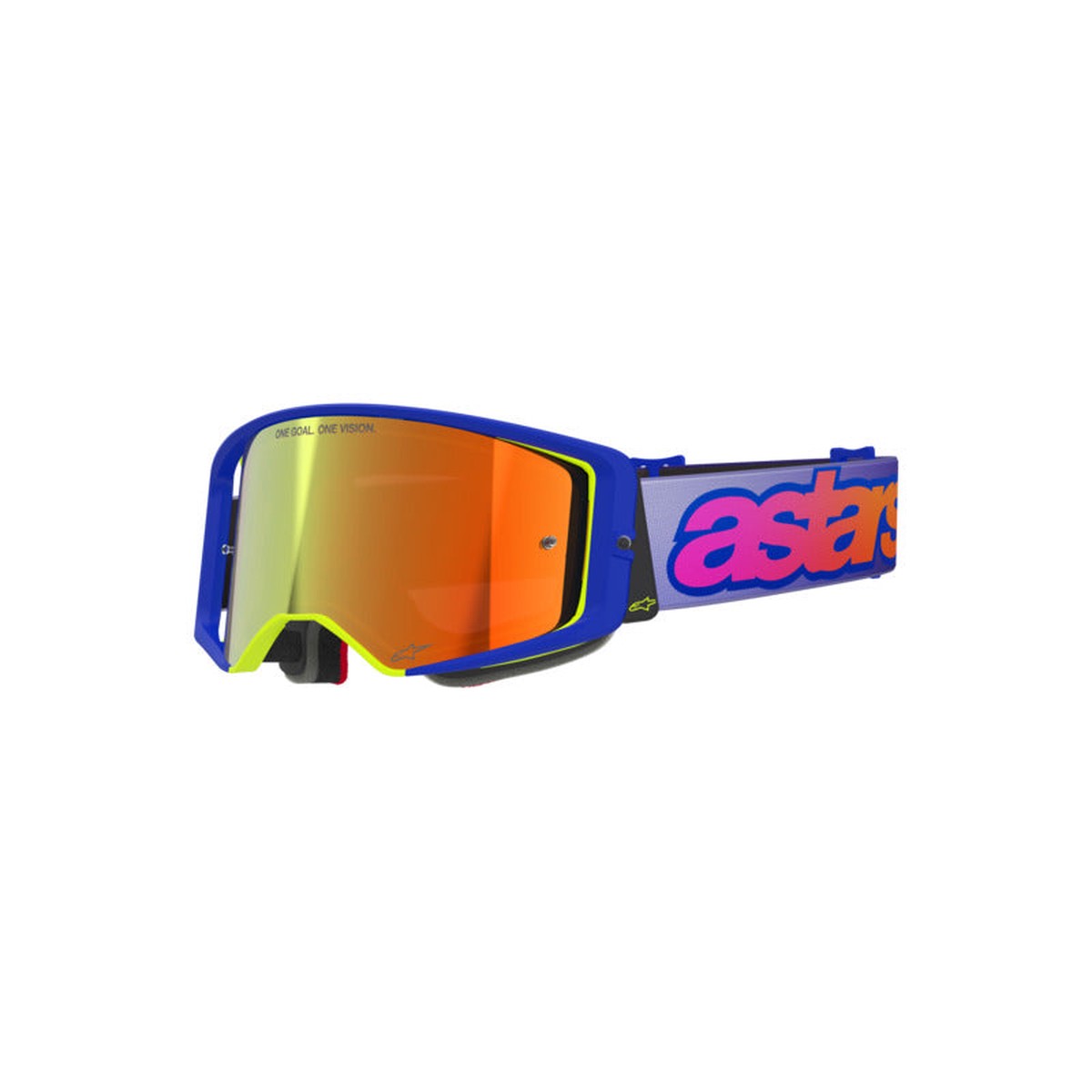 (MX26) SUPERTECH VISTA GOGGLE | BLUE YELLOW PURPLE (7285) | MIRROR RED LENS