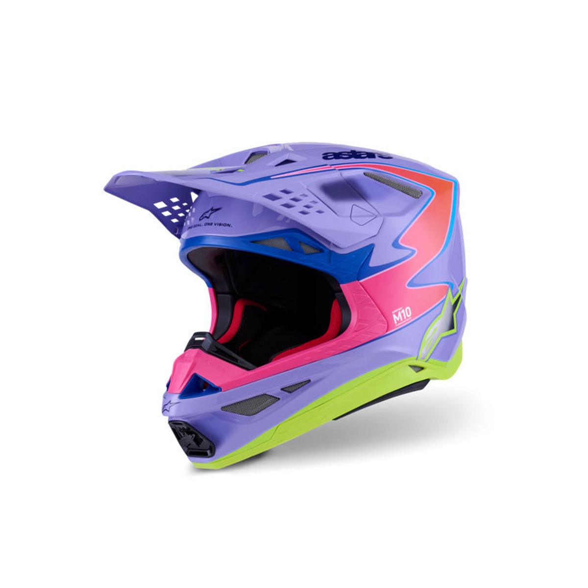 (MX26) SM10 JETT LAWRENCE R01 HELMET | PURPLE FLURO-PINK FLURO-YELLOW GLOSSY (3144)