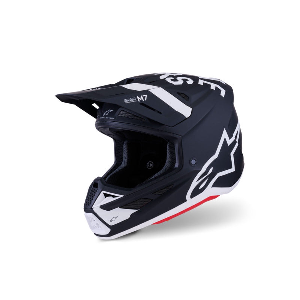 (MX26) SM7 DASHER HELMET ECE06 | BLACK WHITE MATT (1121)
