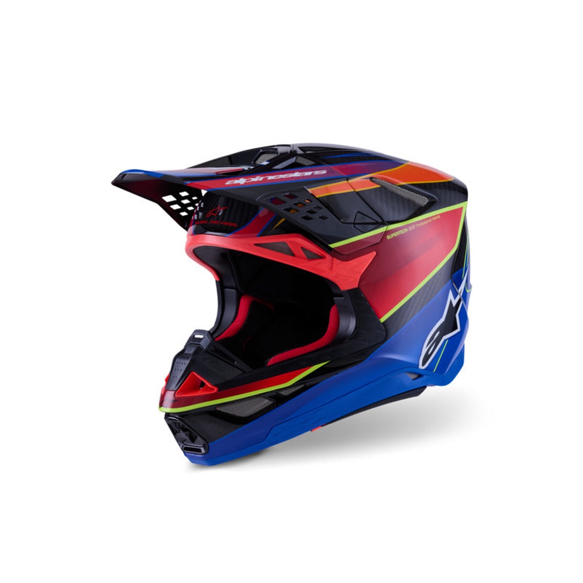 (MX26) SUPERTECH SM10 ERA HELMET ECE 22.06 | BLUE RED FLURO-YELLOW GLOSSY (7356)