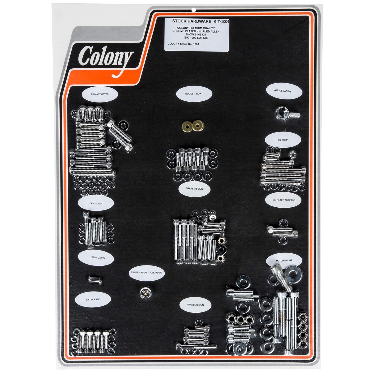 #1004 Complete Show Bike Kit Allen Hardware Harley-Davidson 1992-1999 Softail - Chrome Plated