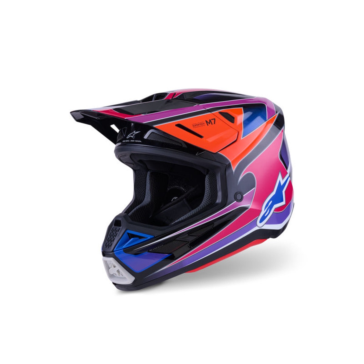 (MX26) SM7 FUSE HELMET ECE06 | BLUE PURPLE PINK GLOSSY (7256)
