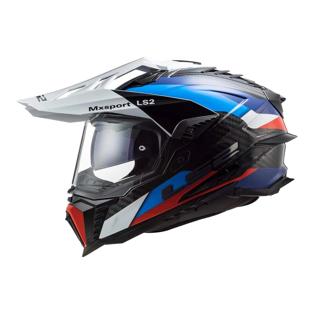 LS2 M C Explorer Frontier Carbon Helmet (ECE 2206) - Gloss Black Blue