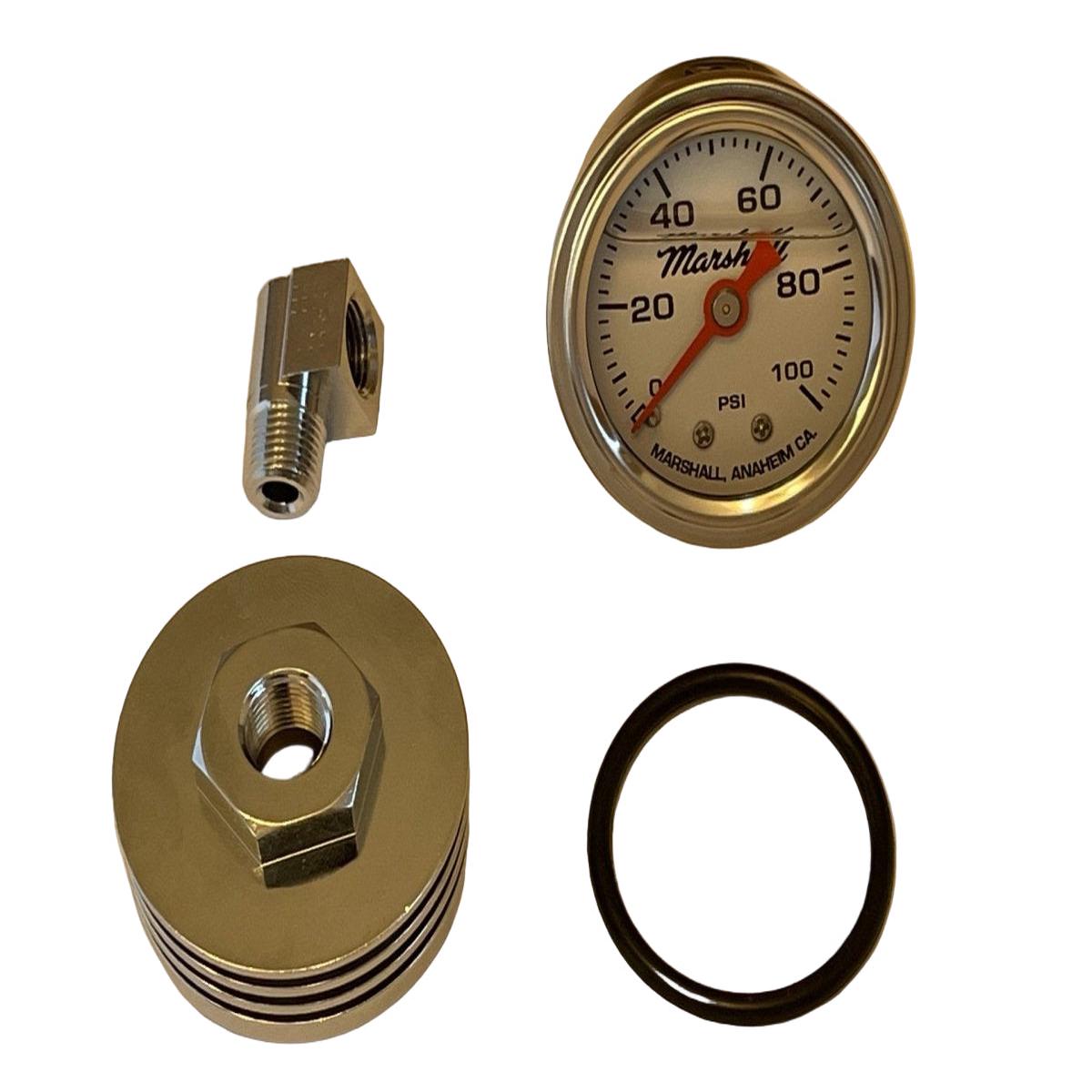1976-78 Honda CB750A Oil Pressure Gauge Assembly White Face Plate