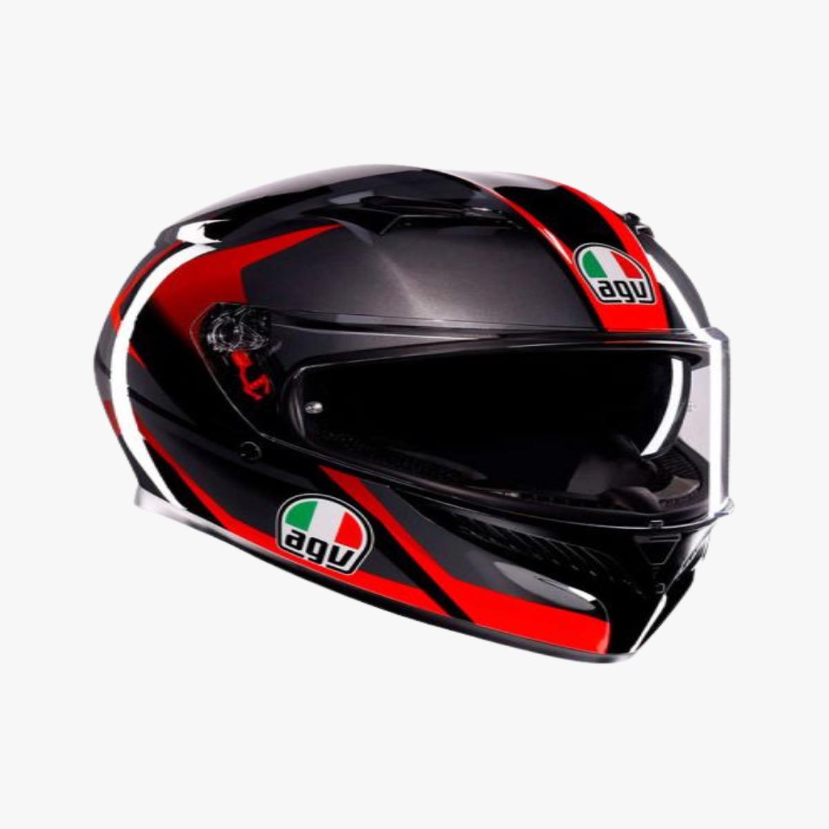 AGV K3 STRIGA BLACKGREYRED HELMET